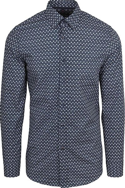 Suitable Hemd Druck Navy - Größe M günstig online kaufen