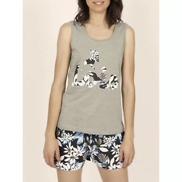 Admas  Pyjamas/ Nachthemden Schlafanzug Tanktop kurz Lois Jungle khaki günstig online kaufen