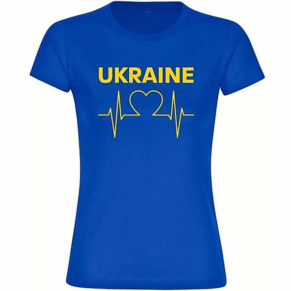 multifanshop T-Shirt Damen Ukraine - Herzschlag - Frauen günstig online kaufen