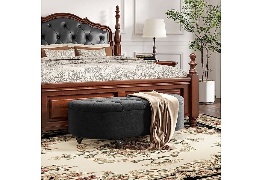 HOMCOM Sitzbank mit geöffnetem Deckel, Velvet-Touch (Bank, 1-St., Hocker), günstig online kaufen