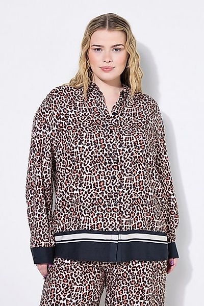 Studio Untold Hemdbluse Hemdbluse oversized Leo Saumbordüre günstig online kaufen