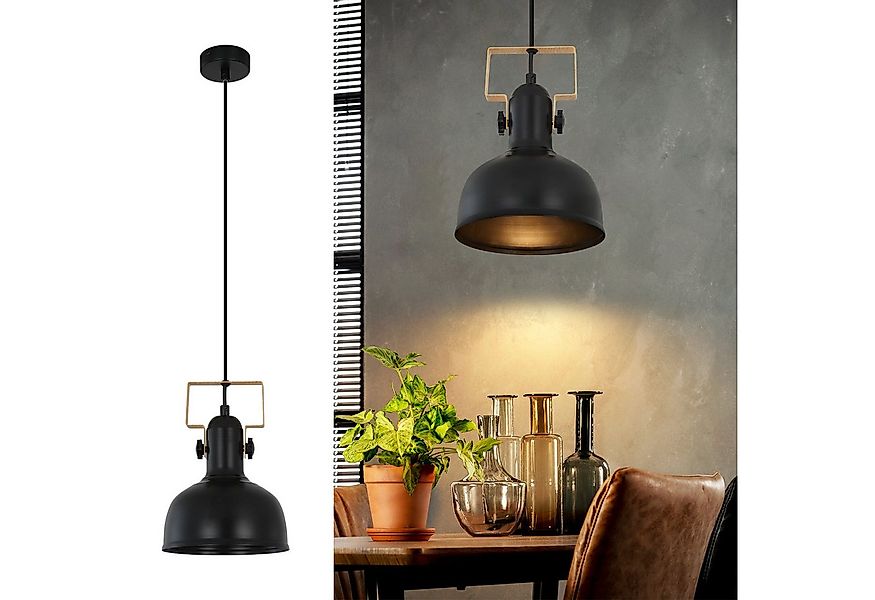 Nettlife Pendelleuchte Esstisch Schwarz Vintage E27 1/3 Flammig Kronleuchte günstig online kaufen