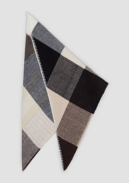 s.Oliver Schal Schal, Dreieckstuch mit Schachbrett-Muster günstig online kaufen