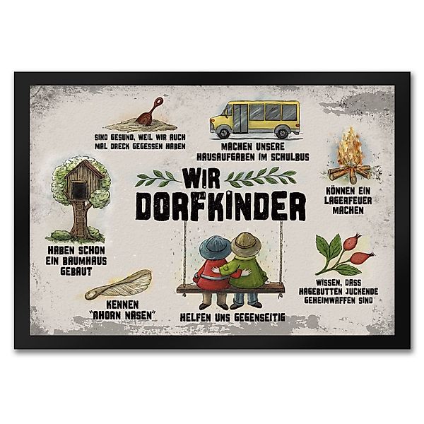 speecheese Fußmatte Wir Dorfkinder Fußmatte mit günstig online kaufen