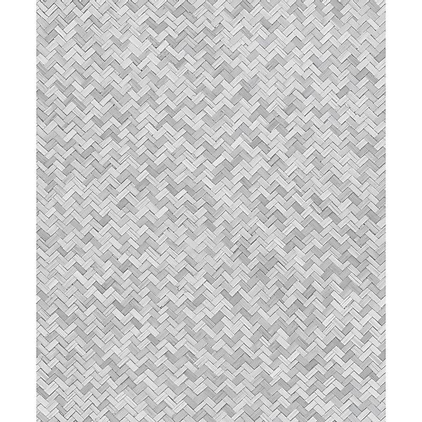 Marburg Vliestapete Botanica Struktur Fischgrätenmuster Grau-Beige FSC® günstig online kaufen