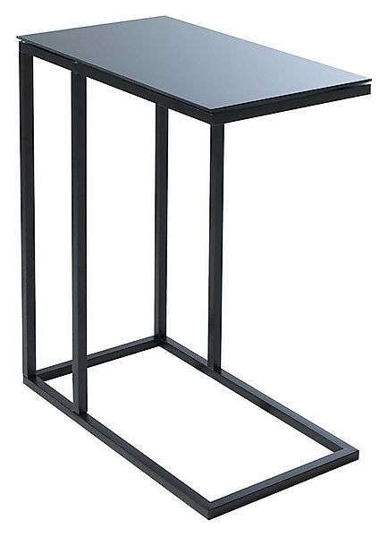 casa NOVA Beistelltisch, 46 x 60 cm, Schwarz, Hartglasplatte, Metall, Belas günstig online kaufen