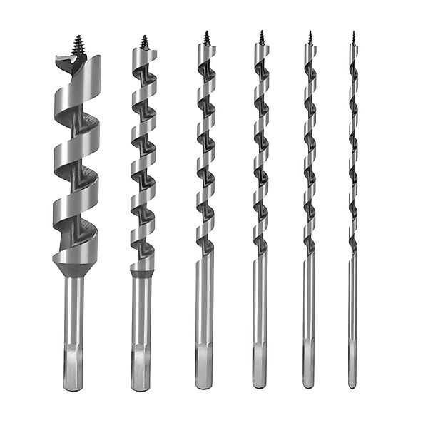 STAHLWERK Holz-Schlangenbohrer 6er Set 6 / 8 / 10 / 12 / 16 / 25 mm Spiralb günstig online kaufen