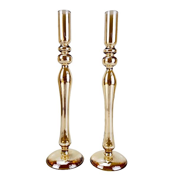 Online-Fuchs Kerzenständer aus Glas, 2 Kerzenhalter günstig online kaufen