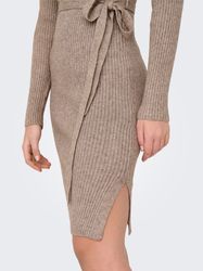 ONLY Strickkleid ONLVENLO L/S RIB WRAP günstig online kaufen