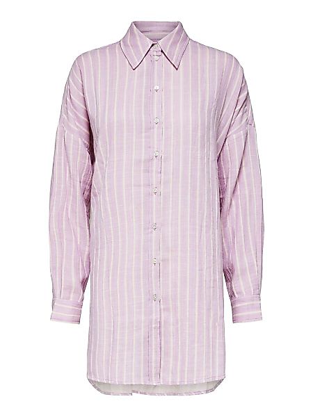 SELECTED Gestreiftes Hemd Damen Violett günstig online kaufen