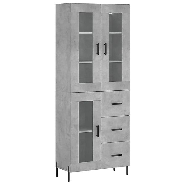 vidaXL Highboard Betongrau 69,5x34x180 cm Holzwerkstoff 3198605 günstig online kaufen