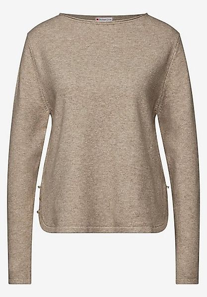 STREET ONE Strickpullover Pullover mit Schlitz-Detail (1-tlg) günstig online kaufen