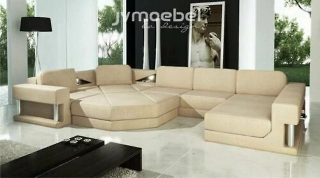 JVmoebel Ecksofa Ecksofa Polster Sitz Stoff Couch Sofas Couchen U Form Wohn günstig online kaufen