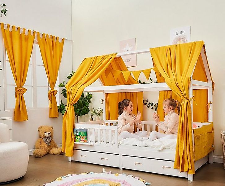 Alavya Home® Hausbett CLOUD aus Buche FSC® 100% zertifiziert SET mit DEKO u günstig online kaufen