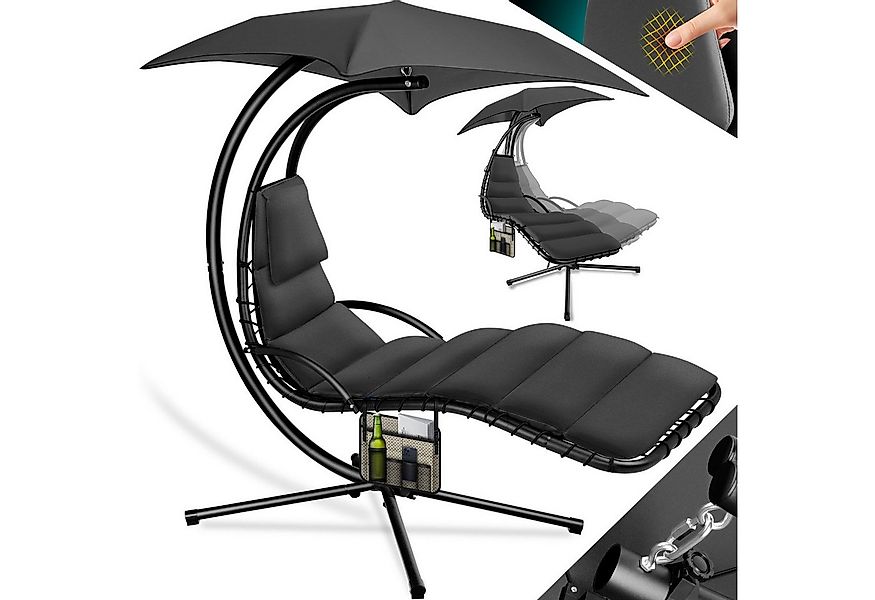 KESSER Gartenliege, Schwebeliege mit Sonnenschirm, Hängeliege Sonnenliege günstig online kaufen