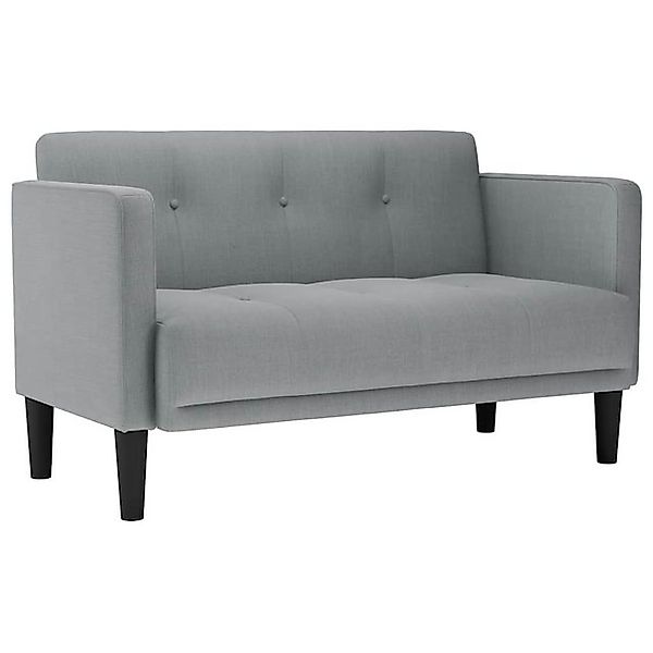 vidaXL Sofa Zweisitzer-Sofa Hellgrau 111 cm Stoff günstig online kaufen