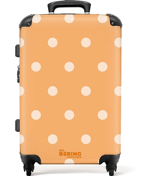 NoBoringSuitcases.com© Hartschalen-Trolley Orangefarbenes Tupfenmuster 67 c günstig online kaufen