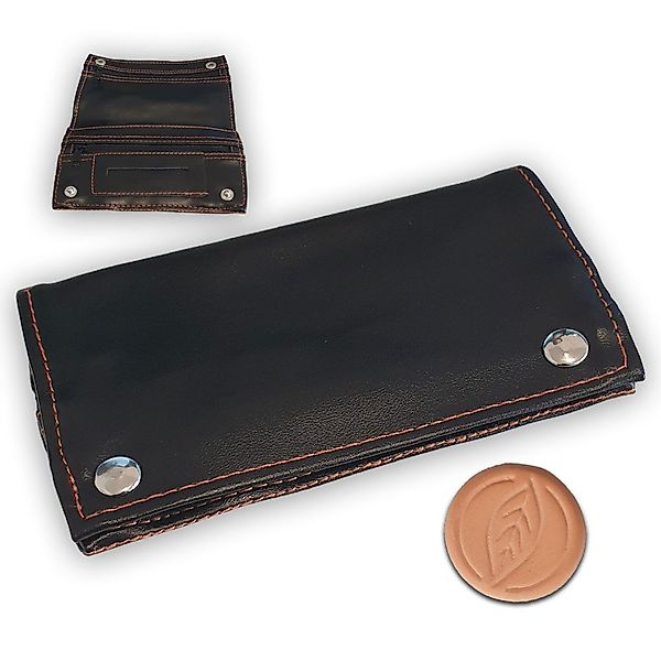 Coumo Tabakbeutel Tabakbeutel Drehertasche Schwarz Orange günstig online kaufen