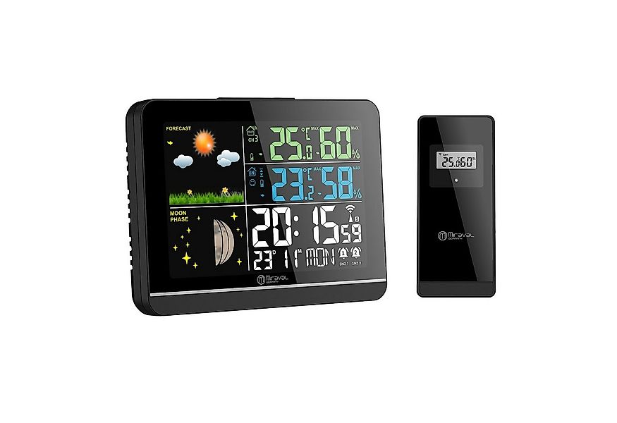 Miraval Klimamesser Miraval Wetterstation Farbdisplay, Außensensor Schimmel günstig online kaufen