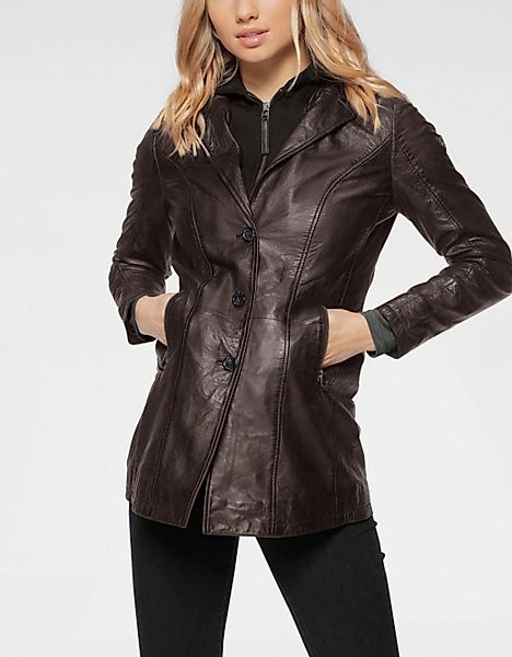Keskin Collection Lederjacke Lederlongblazer Blazer Leder günstig online kaufen