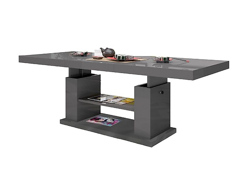 designimpex Couchtisch Design HN-777 Grau / günstig online kaufen