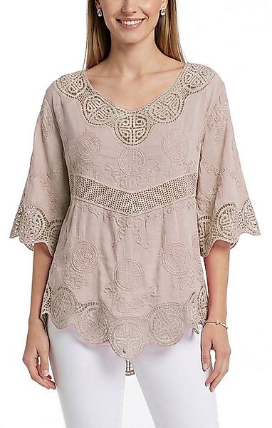 dy_mode Tunika Damen Tunika 3/4 Arm mit Spitze – Leichte Baumwoll Bluse für günstig online kaufen