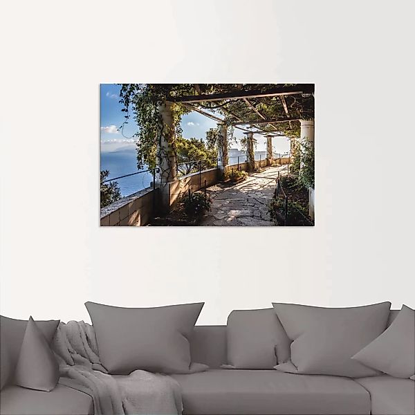 Artland Wandbild "Garten der Villa San Michele auf Capri", Gebäude, (1 St.) günstig online kaufen