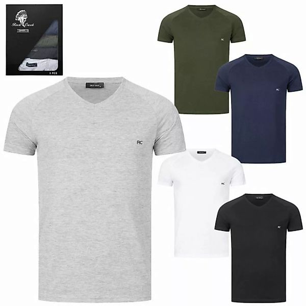 Rock Creek V-Shirt Herren T-Shirt 5er-Set V-Ausschnitt H-275 günstig online kaufen