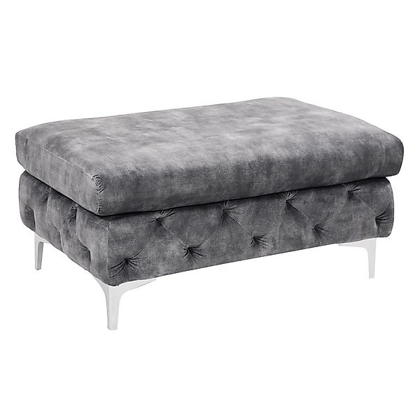 riess-ambiente Fußhocker MODERN BAROCK 92cm dunkelgrau günstig online kaufen