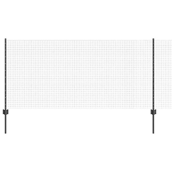 vidaXL Zaun mit Pfosten Grau 1 x 50 m Stahl und PVC 3336635 günstig online kaufen