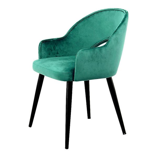 Stuhl Joris 100 2er grün Microfaser B/H/T: ca. 55x77x58 cm günstig online kaufen