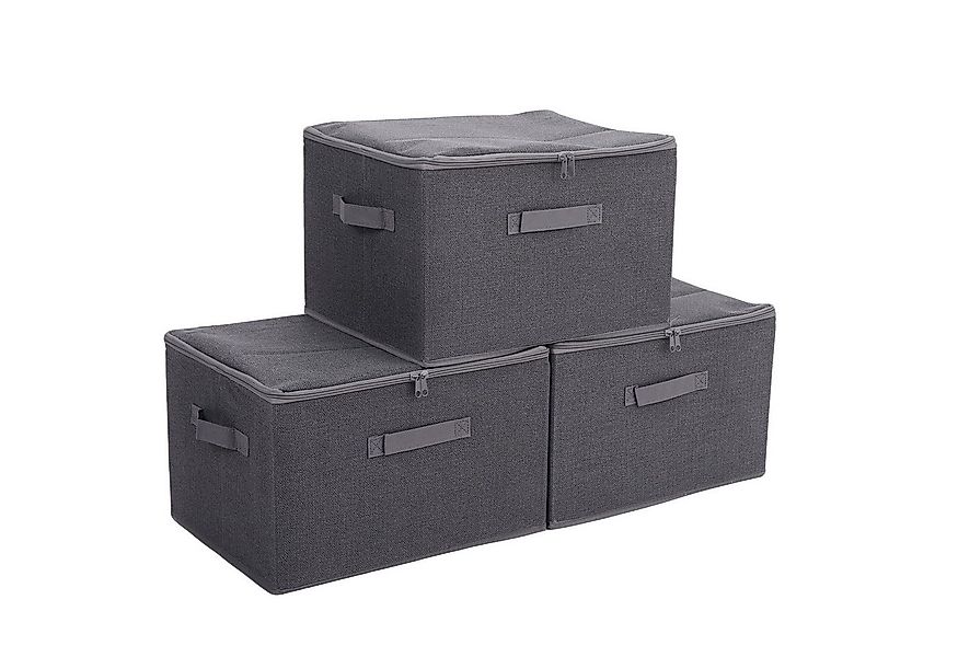 Sekey Aufbewahrungsbox Aufbewahrungsbox mit Deckel aus Vliesstoff Faltbare günstig online kaufen