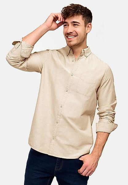Indicode Langarmhemd Herren Kepner Herrenhemd Langarm mit Button-Down-Krage günstig online kaufen