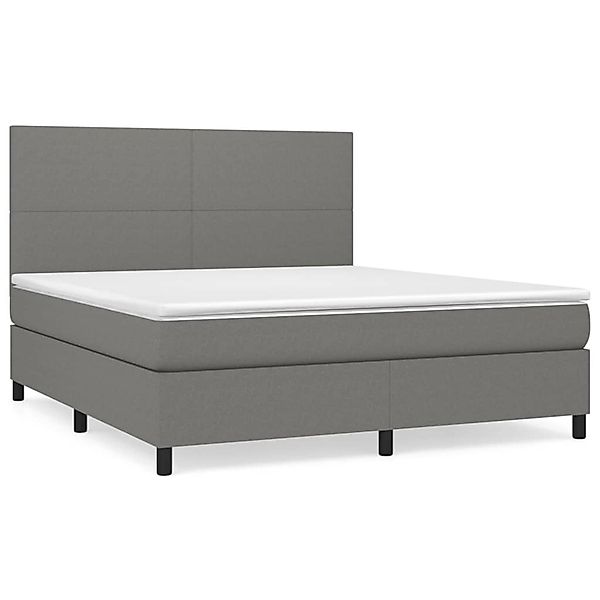 vidaXL Boxspringbett mit Matratze Dunkelgrau 160x200 cm Stoff1399147 günstig online kaufen