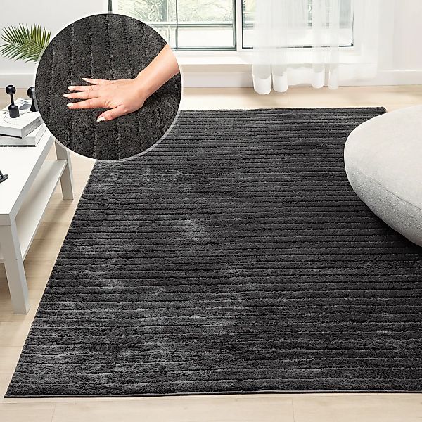 LeGer Home by Lena Gercke Teppich "Selma" rechteckig 19 mm Höhe Hoch-Tief-S günstig online kaufen