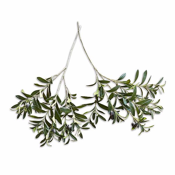 Kunstblume Deko-Olivenzweig 2er Set Olives grün, günstig online kaufen