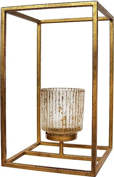 Creativ deco Teelichthalter Weihnachtsdeko (1 St), Glas mit Reliefstruktur günstig online kaufen