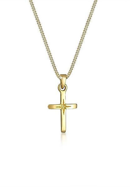 Elli Kette mit Anhänger Kreuz Anhänger Klassik Kommunion 925 Silber, Kreuz günstig online kaufen