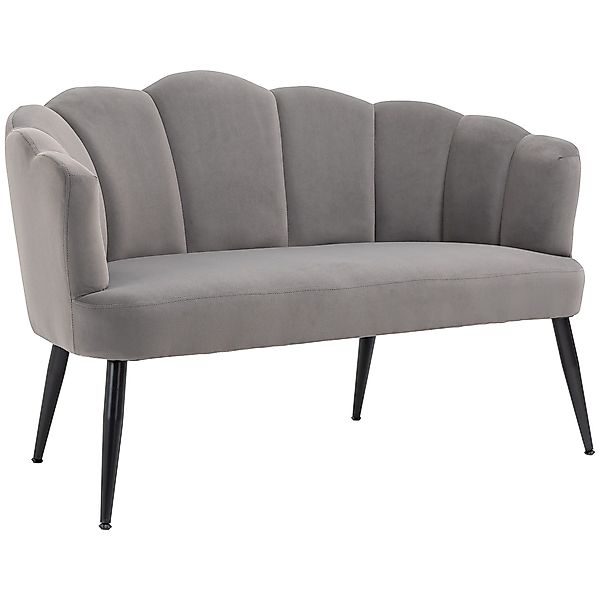 HOMCOM 2-Sitzer Sofa mit Armlehne, Muschelartige günstig online kaufen