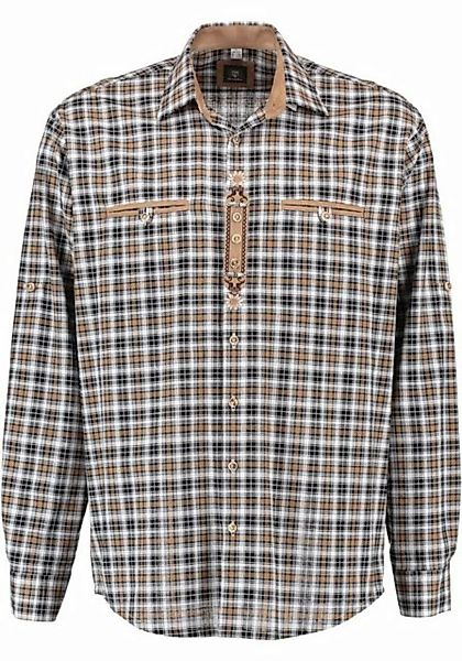 OS-Trachten Trachtenhemd Hidayo Langarmhemd mit 2 Paspeltaschen, Leistensti günstig online kaufen