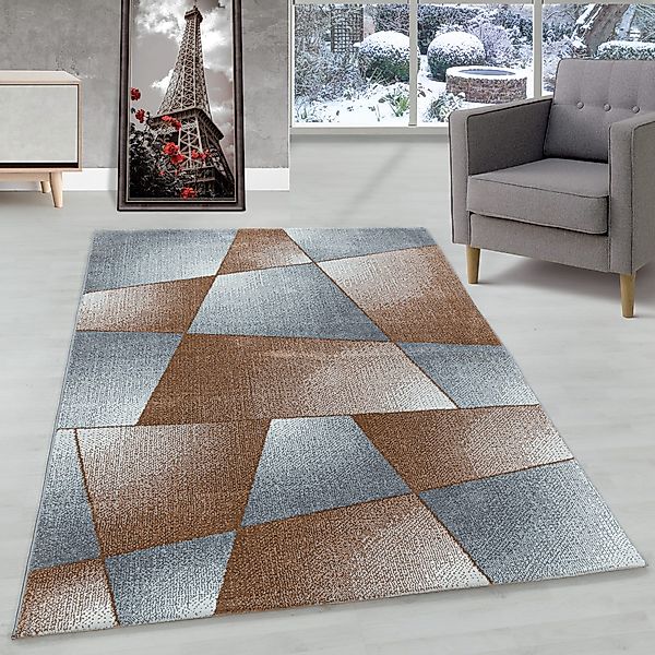 Carpettex Frisé-Teppich Abstrakt Design, Rechteckig, Höhe: günstig online kaufen