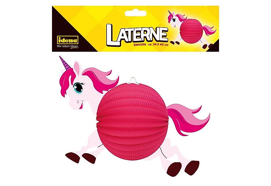 Idena Umzugslaterne Idena Laterne Einhorn weiß pink 40x34cm günstig online kaufen