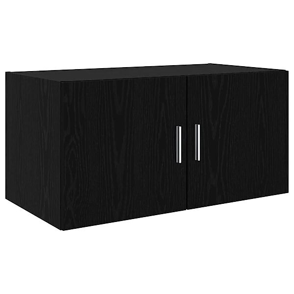 vidaXL Wandschrank Wandmontiert Schwarz Eichen-Optik 80 x 42,5 x 40 cm 8796 günstig online kaufen