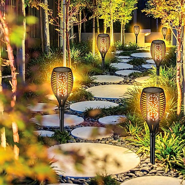 WILGOON LED Solarleuchte Gartenfackel Wasserdichte Solar günstig online kaufen