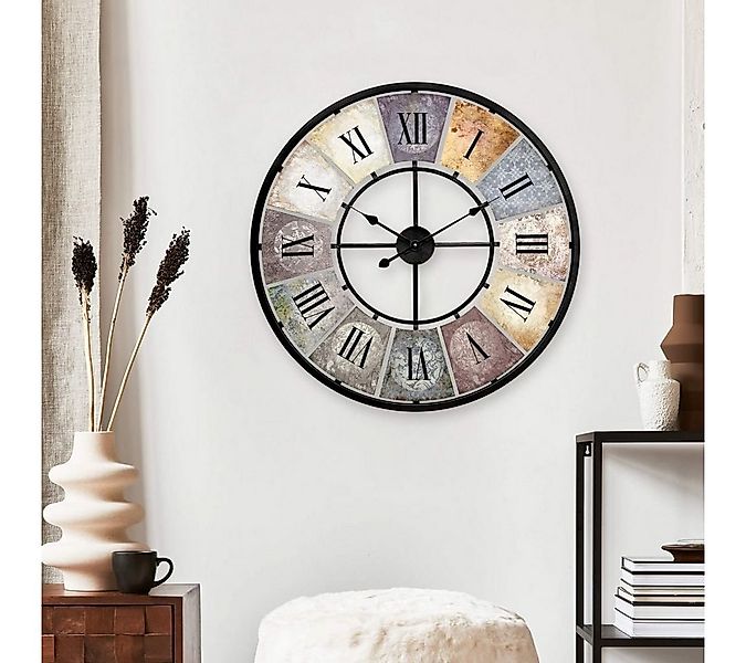 K&L Wall Art Wanduhr Große XXL Vintage Metalluhr Wohnzimmer Uhr XL Retro Kü günstig online kaufen