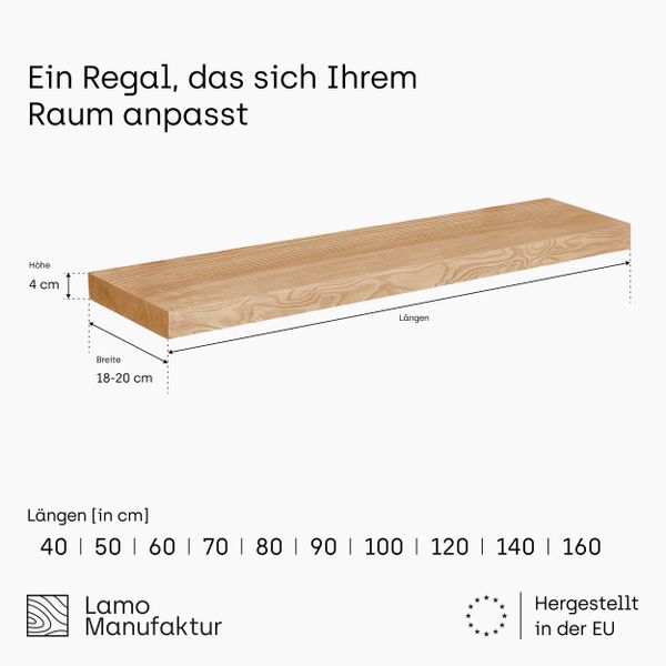 LAMO Manufaktur Wandregal Pure: ohne Montage günstig online kaufen