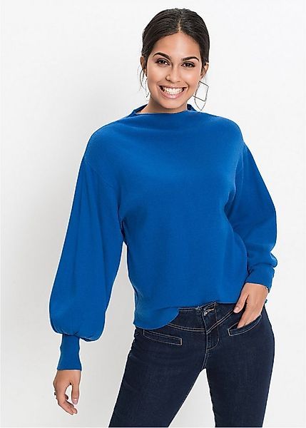 bonprix Strickpullover toller Viskose-Mix, mit modischen Ballonärmeln mit b günstig online kaufen