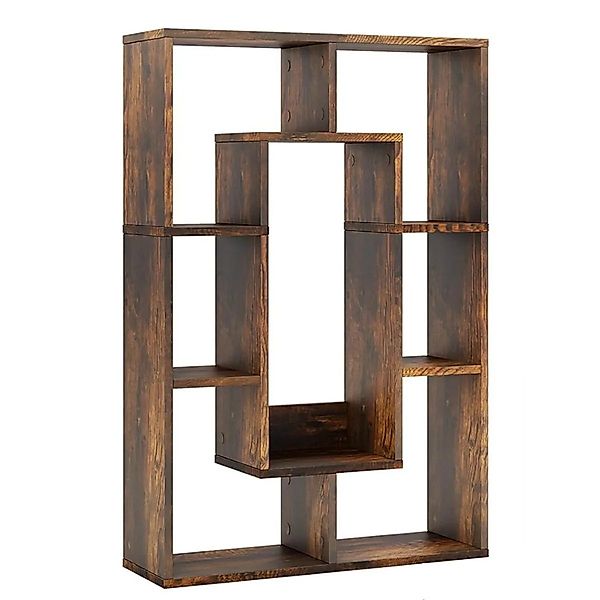 Costway Bücherregal mit 7 Fächern & Kippschutz 60 x 20 x 90 cm Kaffee günstig online kaufen