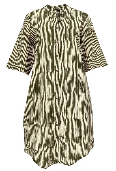 Guru-Shop Midikleid Boho Hemdkleid, lange gestreifte günstig online kaufen