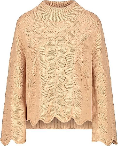 Monari Strickpullover Pullover mit Zopfmuster peach nectar günstig online kaufen